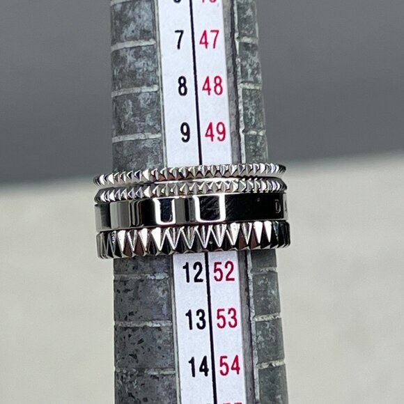 Daniel Wellington Elevation Ring 52 US 6 Silver Stainless Steel Geometric NWOT - Picture 2 of 8